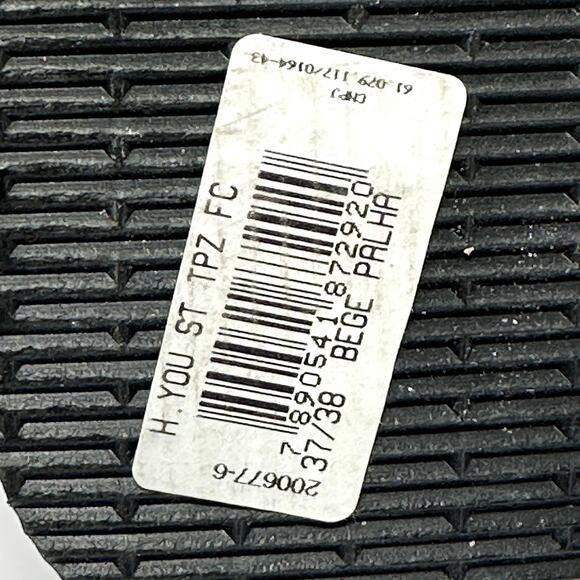 Havaianas Bege Palha Sandals Red Floral Fabric Thongs SZ 7/8 - 39/40 Beach Boho - Picture 7 of 7